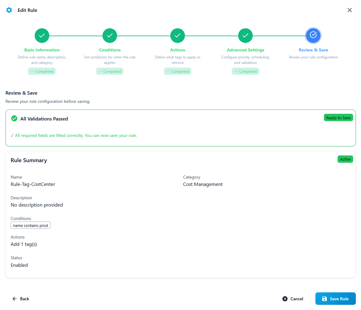TagOps Rule Builder - Create tagging rules with IF/THEN conditions