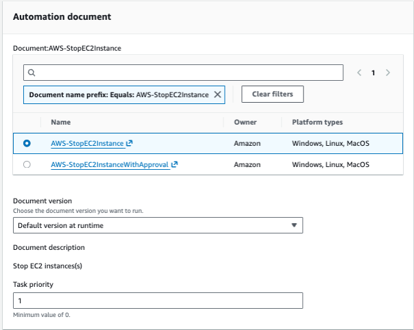 SSM Automation Document